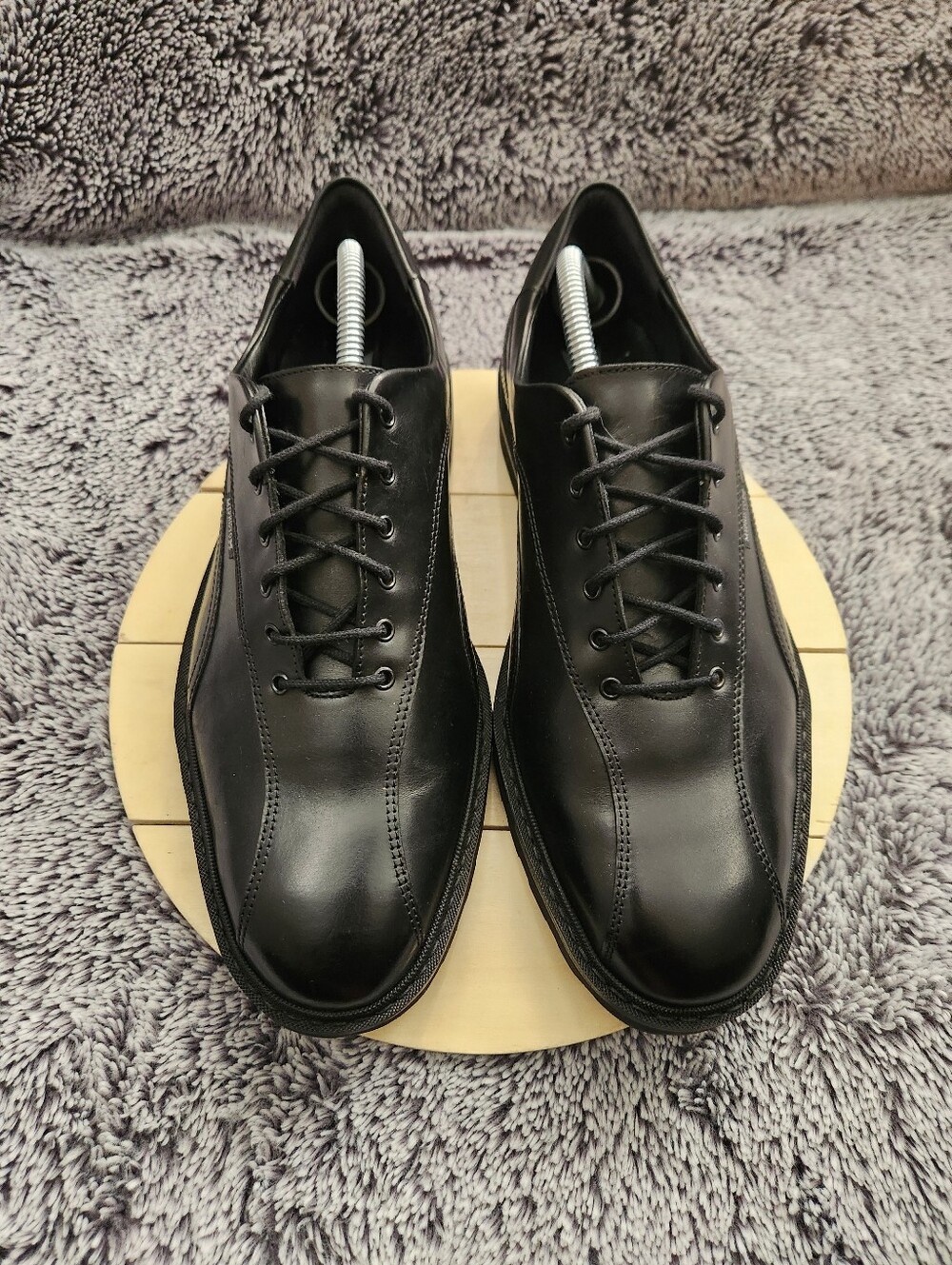 Mephisto Goodyear Welt Black Leather Bicycle Toe Casual Shoes Men's Size 8.5 - Picture 3 of 9
